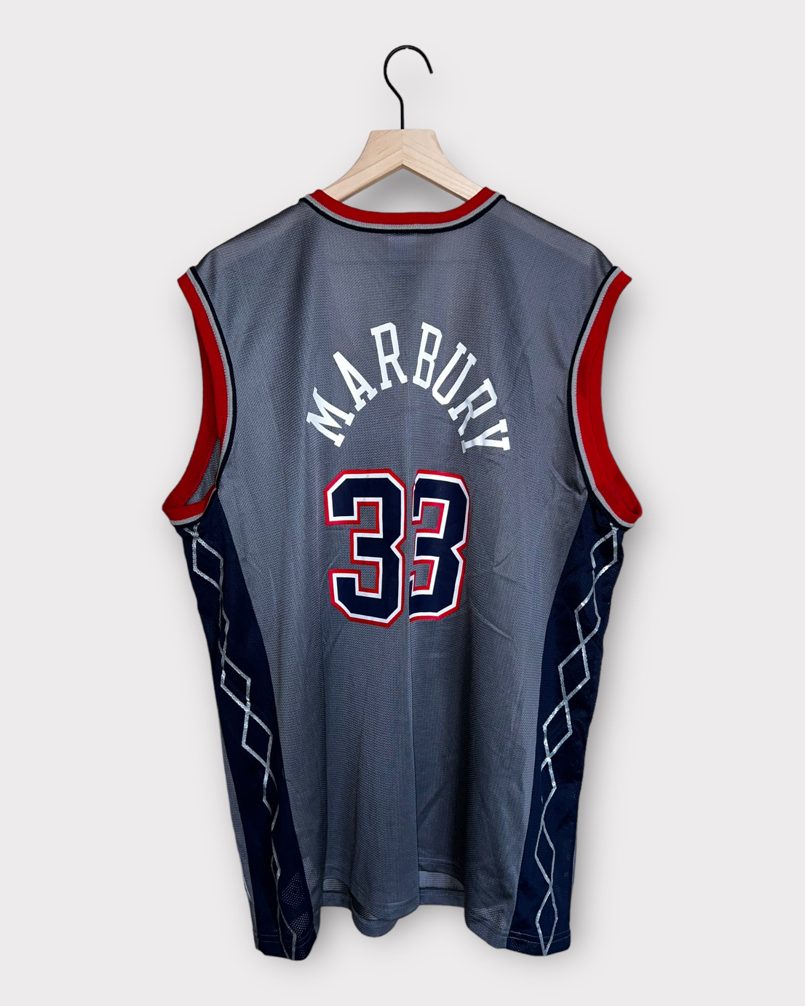 Vintage Champion New Jersey Nets Stephon Marbury NBA Jersey Size 44 Throwback Threads